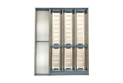 Organizador de cubiertos acero inox.